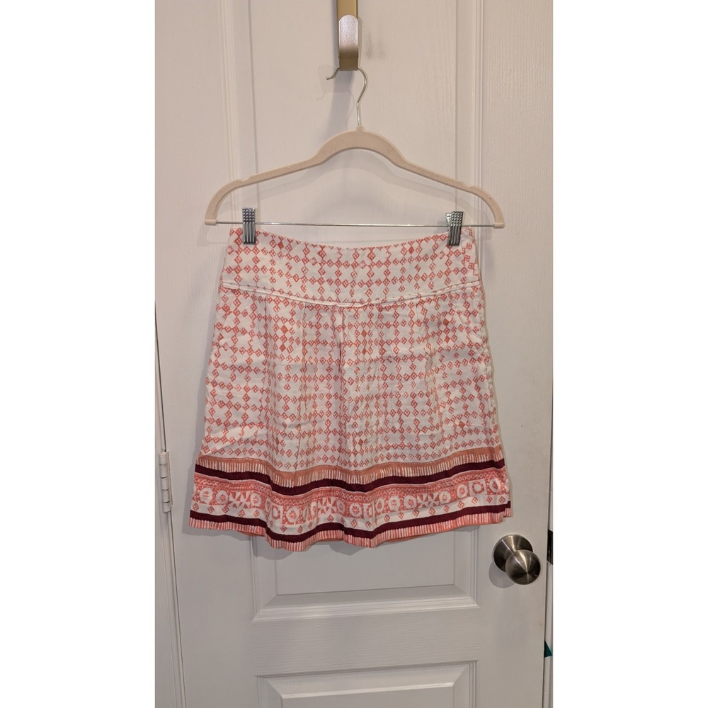 LOFT Womens Short Skirt Size‎ 00 Linen Blend Pleated Pockets